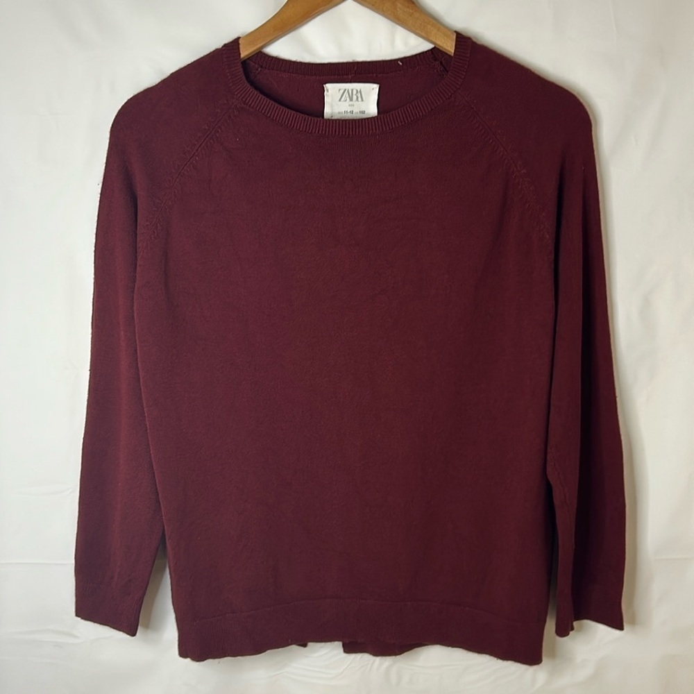 Zara sweater kids size 11-12 women’s size small athletic shirts dress casual